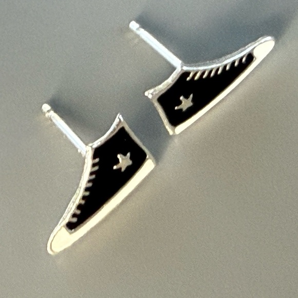 Sterling Silver Sneaker Stud Earrings – Fun, Novelty Design for Everyday Wear - Picture 5 of 14